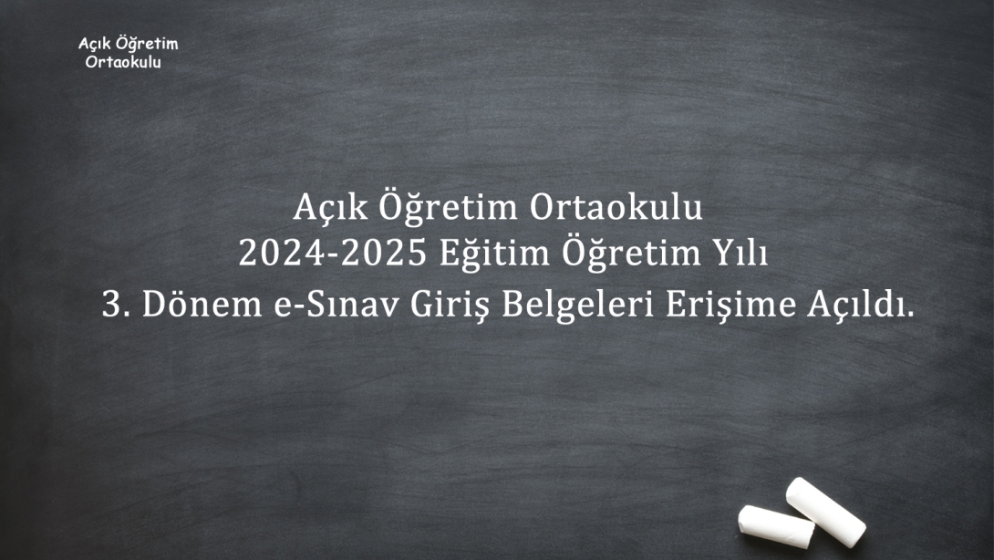 Önemli Duyuru  