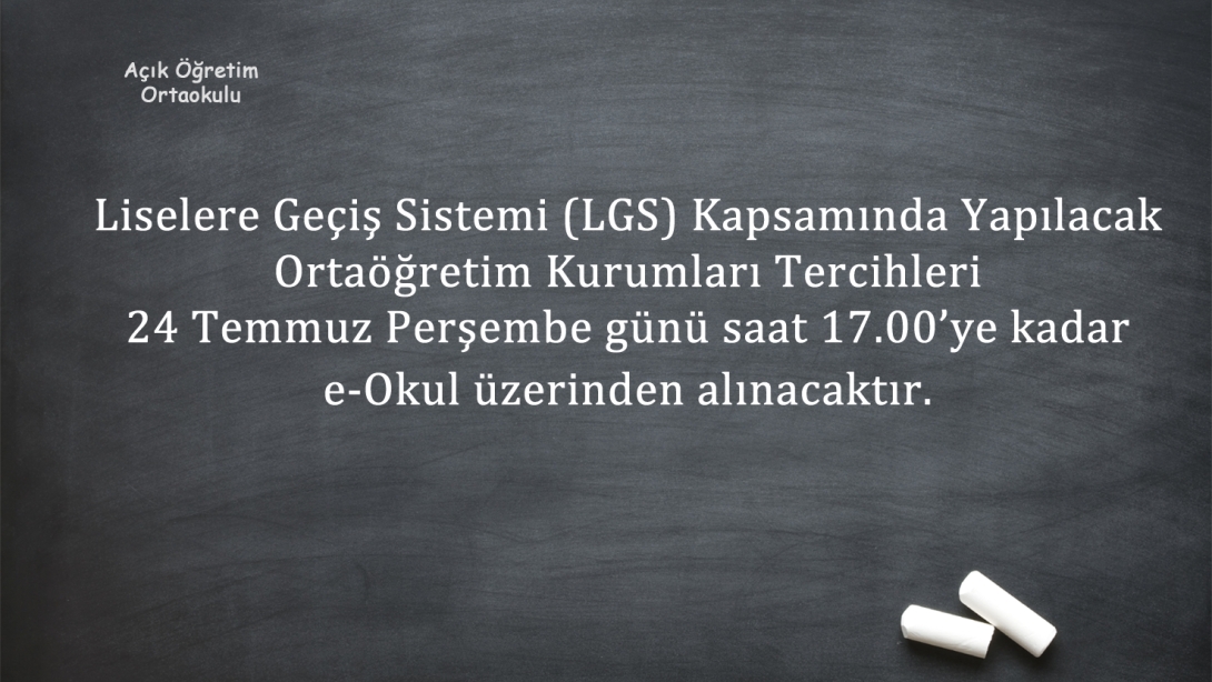 2025 ORTAÖĞRETİME GEÇİŞ TERCİH VE YERLEŞTİRME KILAVUZU YAYIMLANDI
